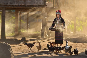 Fotobehang Young ethnic Lao © sirisakboakaew
