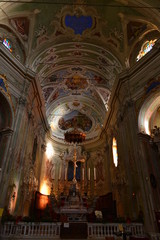 Fototapeta premium Innenraum der Barockkirche San Giovanni Battista von Cervo