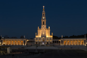 Fototapeta premium Fatima Sanctuary at Night, Portugal