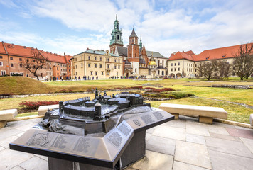 Fantastic autumn Krakow. The Wawel Cathedral in Poland