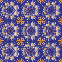 Tile decorative pattern ornament.