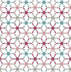 Seamless  pattern with multicolored flowers