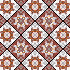 Tile decorative pattern ornament.