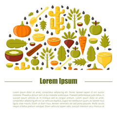 Vector detox smoothies cartoon ingredients