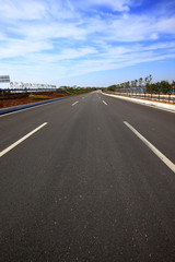 In autumn, highway landscape