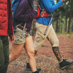 Fototapeta premium Friends Walking Exploring Outdoors Concept