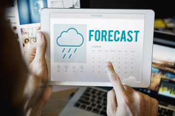 Forecast Weather Rainy Cloud Concept