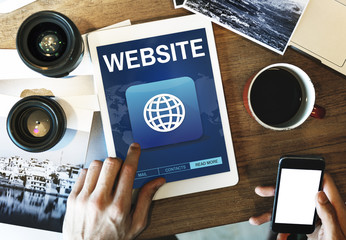 Website Global Connection Communication Internet WWW Graphic Con