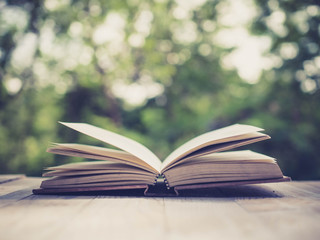 close-up of some books in the library