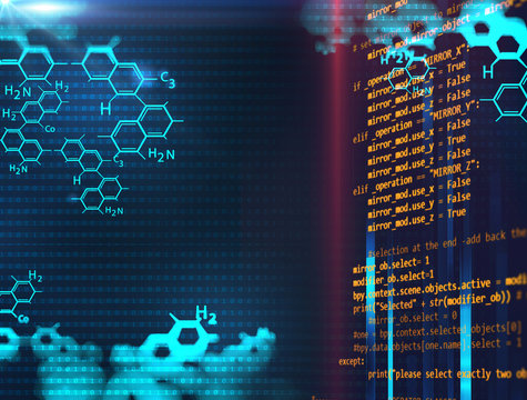 Programming code abstract technology background of software deve