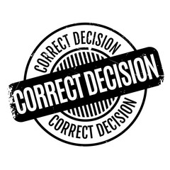 Correct Decision rubber stamp. Grunge design with dust scratches. Effects can be easily removed for a clean, crisp look. Color is easily changed.
