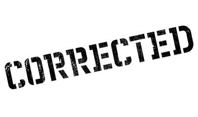 Corrected rubber stamp. Grunge design with dust scratches. Effects can be easily removed for a clean, crisp look. Color is easily changed.