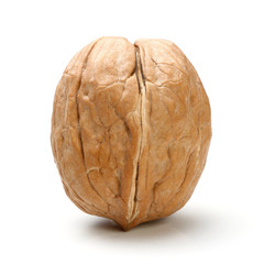 Fototapeta na wymiar Whole walnut isolated