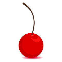 Vector Illustration of Whole Cherry
