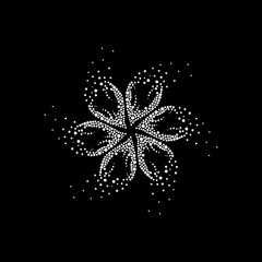 Flower. Bubble Design. Vector Logo. White and Black. - 132227130