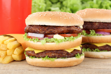 Doubleburger Double Burger Hamburger Menu Menü Menue Pommes Fri