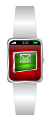 Smartwatch with E-Mail Button - 3D illustration