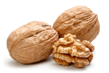 Whole walnut and half walnut piece.