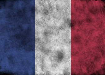 Grunge France flag.