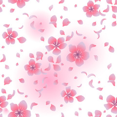 Graphic sakura pattern