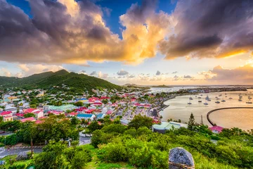 Foto op Plexiglas Marigot St. Maarten Skyline © SeanPavonePhoto