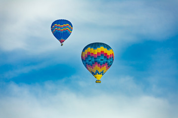 Hot air balloons in the sky in Cappadoccia Turkey