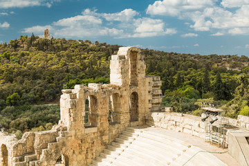 Fototapeta premium Amphitheater in Acropolis, Athens Greece