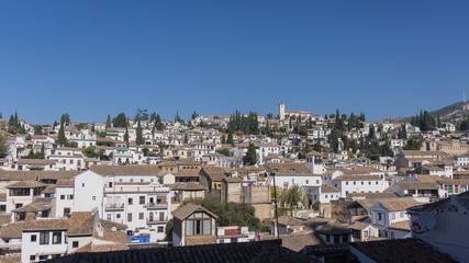 Fototapeta na wymiar View of the historical city of Albaicin Granada, Spain