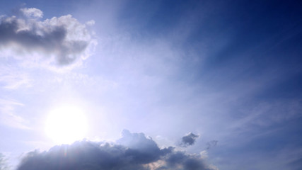 Naklejka na ściany i meble Sunrise in the blue sky cloud in the morning