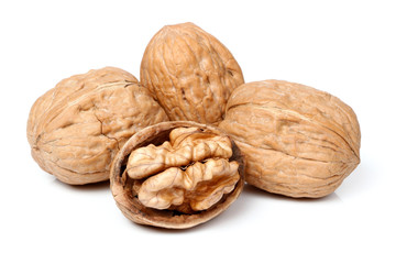 Whole walnut and half walnut piece.