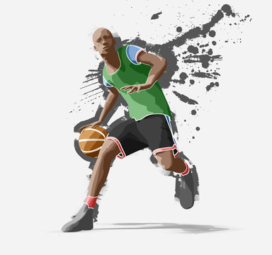 basketball player, 3d rendering