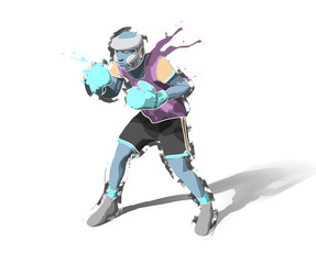 boxer, 3d rendering
