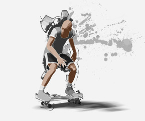 Fototapeta na wymiar Skater, 3d rendering
