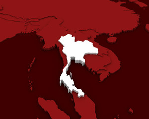thailand map 3D rendering
