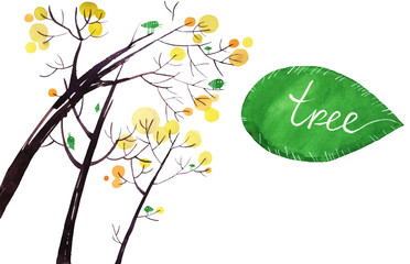 watercolor tree logo