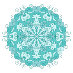 Flower mandalas vector illustration