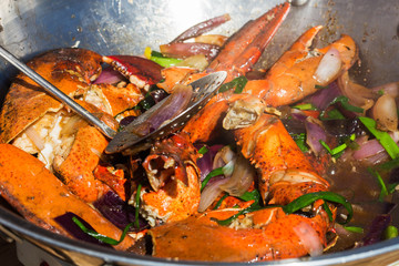 Fresh Lobster with onion
