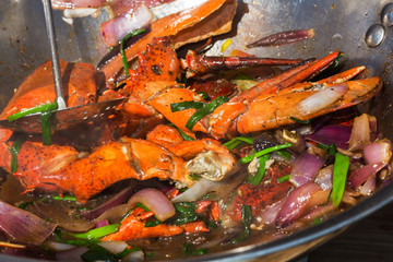 Fresh Lobster with onion