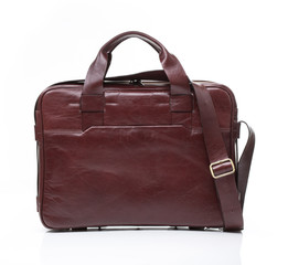 brown leather men casual or business bag