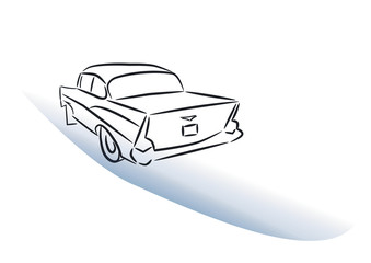 Obraz premium Veteran car symbol logo. Vector template