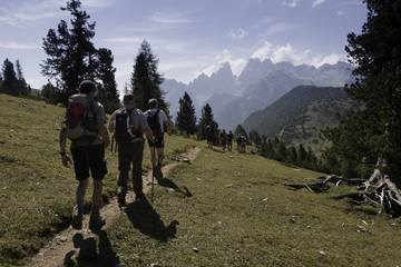 walking into the italian dolomites