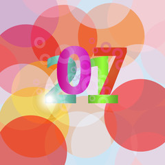 2017 numbers on bright background