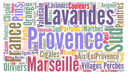 Fototapeta premium Provence nuage de mots