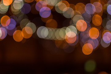 Lights on soft and dark abstract bokeh for background