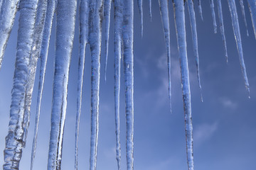 Lots of clear icicles.