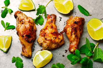 Grilled Chicken with Caraway and Black Peppercorns.