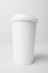 Blank white paper cup