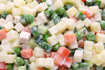macedonia salad, macedoine de legumes, mixed vegetable salad, french cuisine