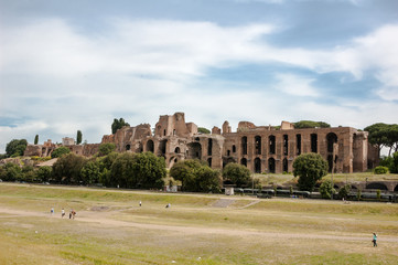 Circus Maximus mit Kaiserpalästen auf dem Palatin