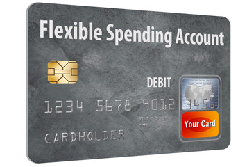 Flexible Spending Account debit card that is a mock card is  seen here. This is a card used to pay medical costs from a medical spending account.